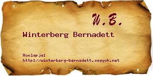 Winterberg Bernadett névjegykártya